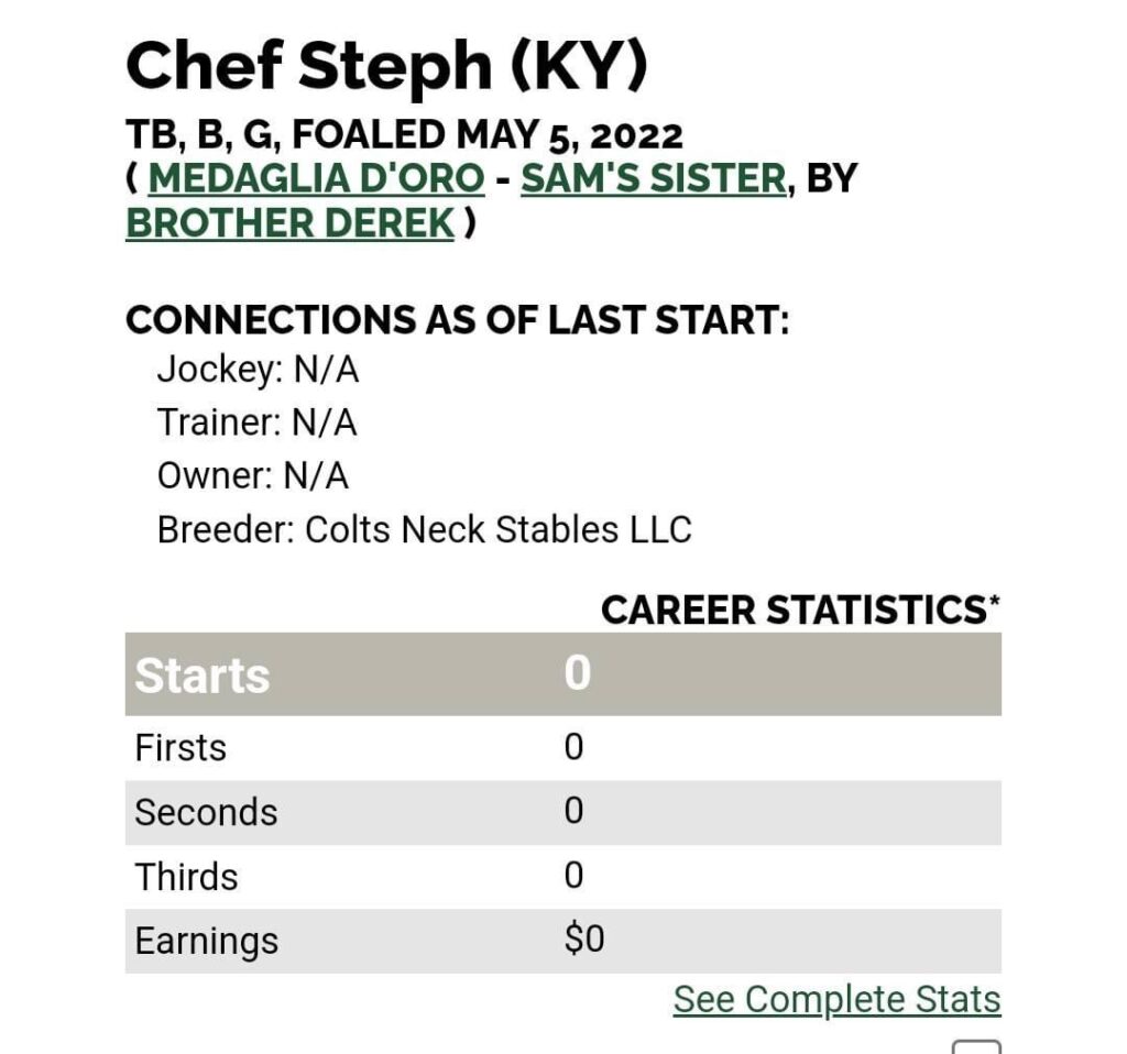 sc chef steph pedigree